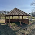 Overdække træhus, legeplads på Gubsøtoften